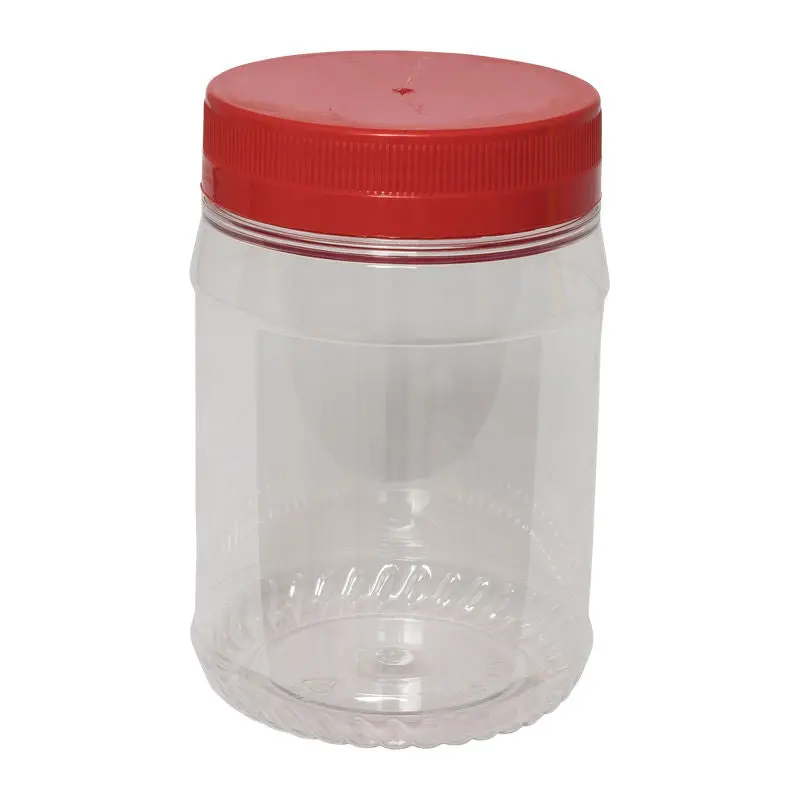 1.2-Liter Round Pet Bottle With Red Cap – Leak-Resistant Beverage Or Sauce Container (#8094) 1