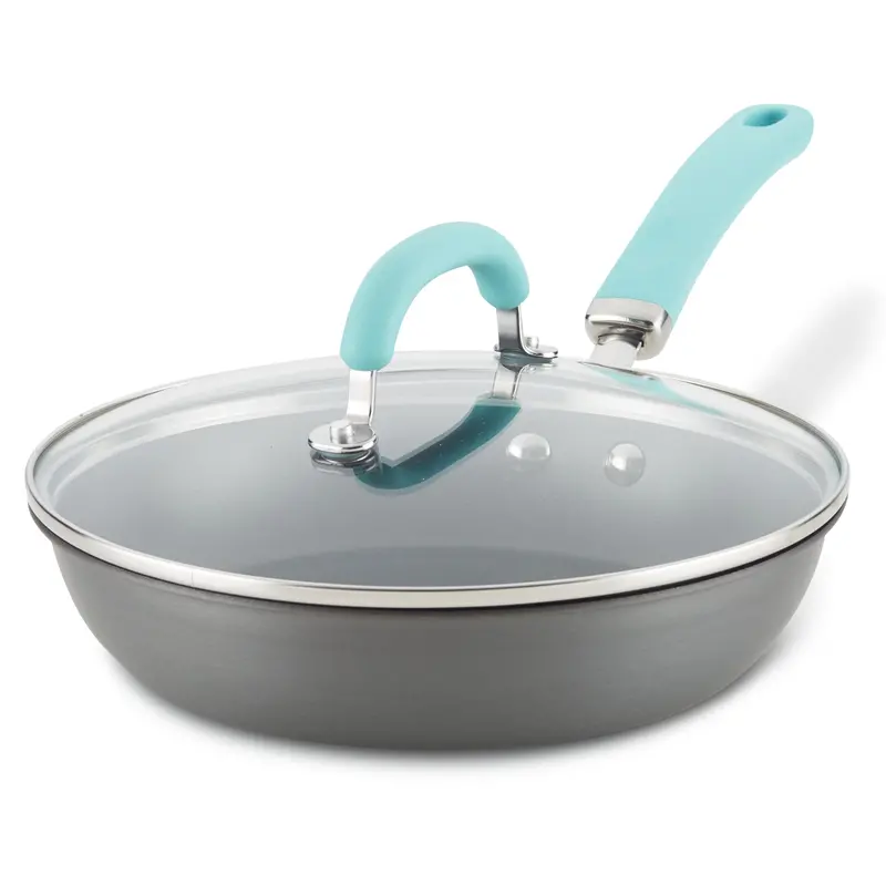 10.25" Hard-Anodized Induction Deep Fry Pan With Lid 1
