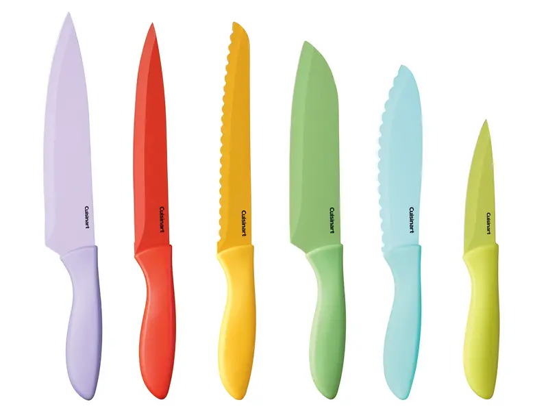 12-Piece Ceramic-Coated Color Knife Set With Protective Blade Guards 1