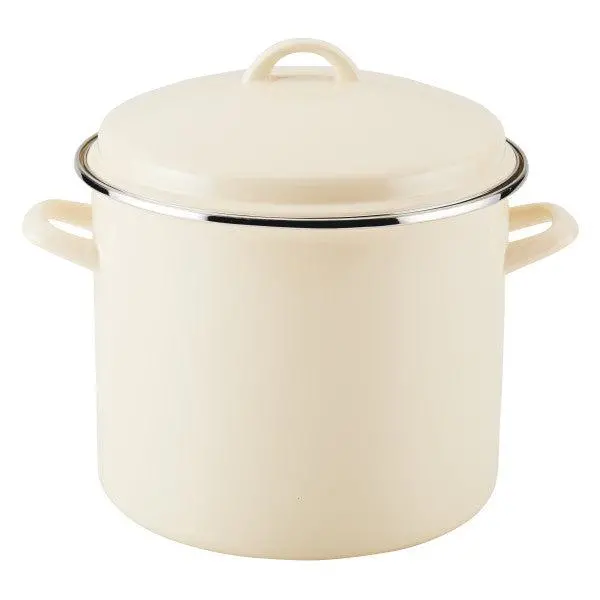 12-Quart Enamel-Coated Induction Stockpot With Tight-Fit Lid 1