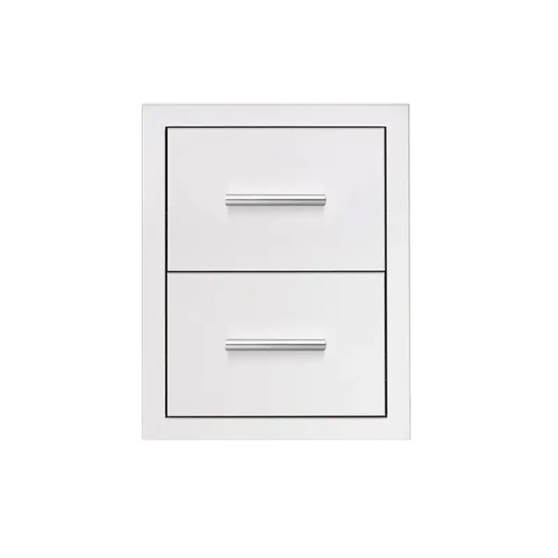 17-Inch Masonry Double Access Drawer – Reinforced Stainless Steel Construction 1