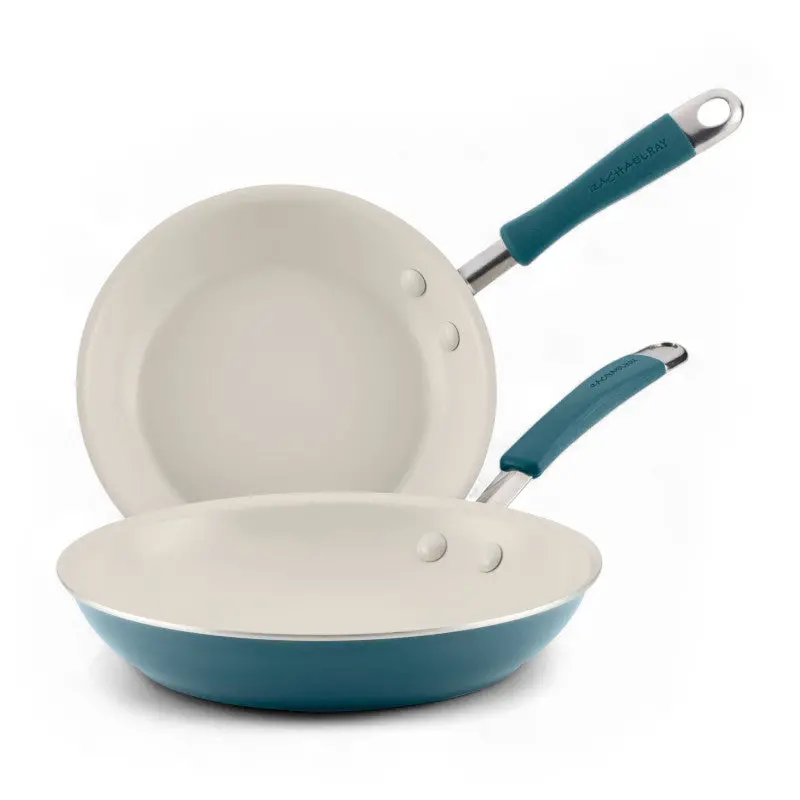 2-Piece Ceramic Nonstick Skillet Set – Lightweight & Easy-Clean Cookware 1