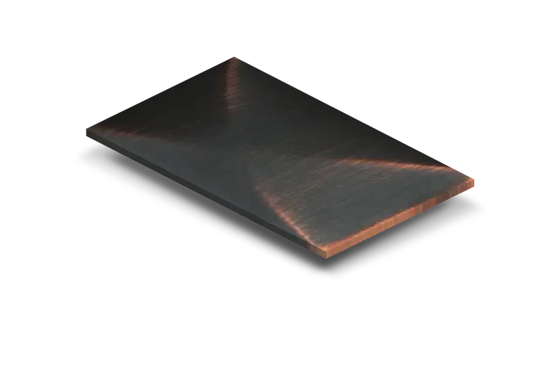 3" X 5" Oil-Rubbed Bronze Copper Sample (Cs-O) 1