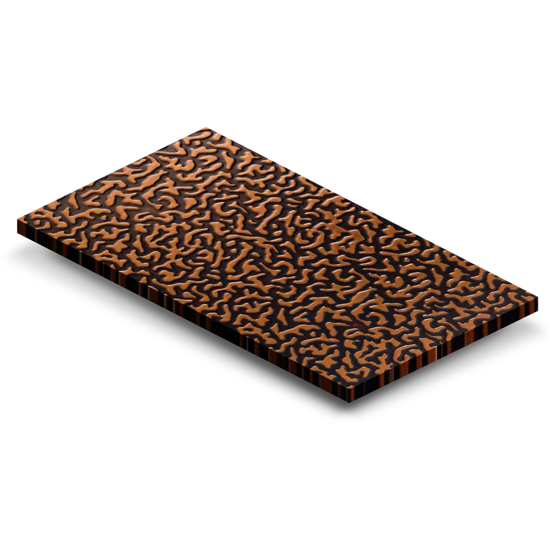 3" X 5" Textured Embossed Copper Sample (Cs-E) 1