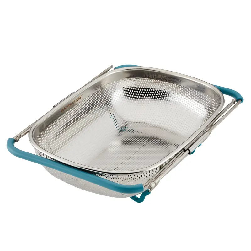 4.5-Quart Over-The-Sink Stainless Steel Colander – Drain & Rinse System 2