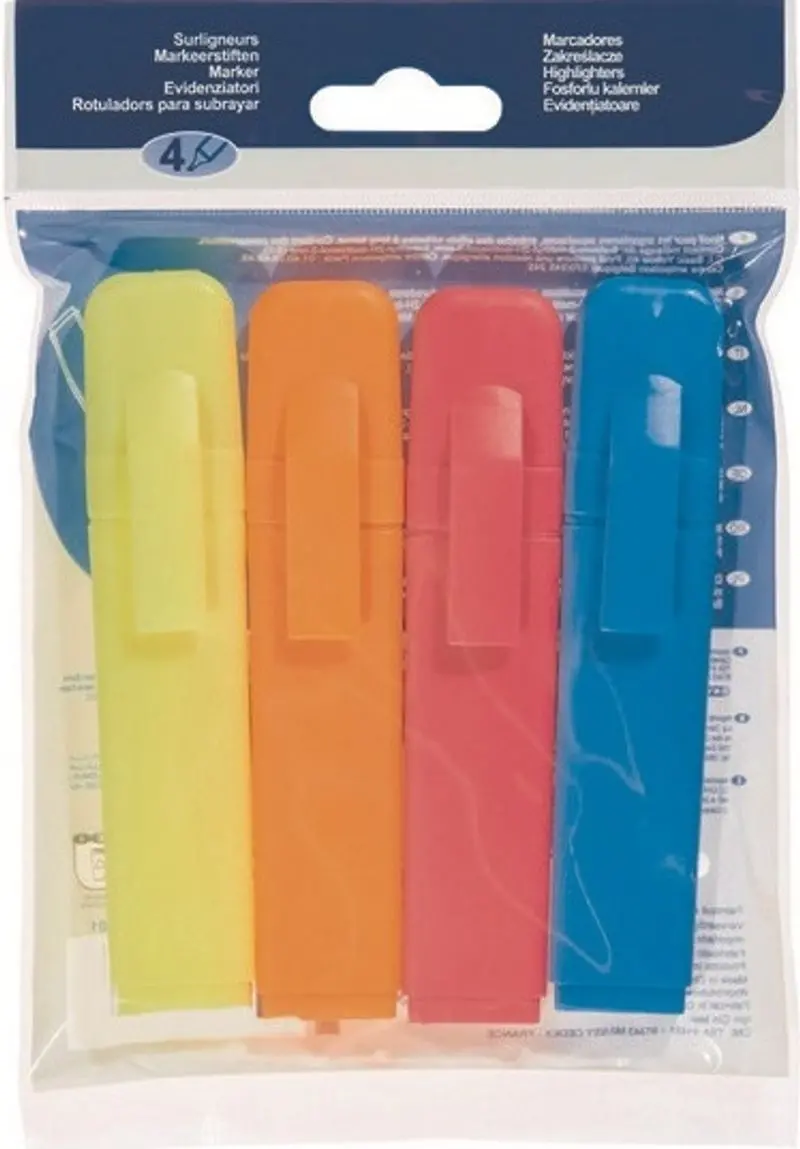 4-Color Standard Highlighter Variety Pack – Model #119855 1