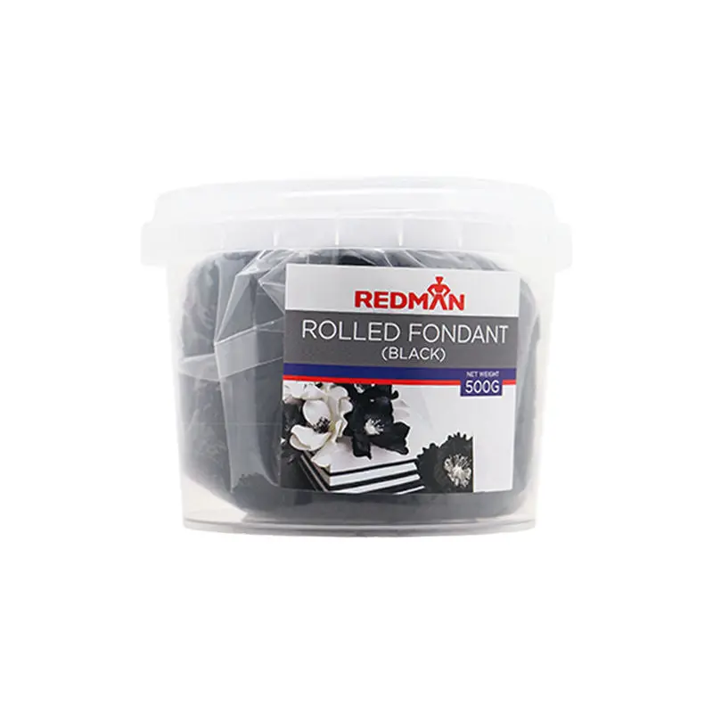 500G Black Rolled Fondant – Deep, Non-Staining Dark Icing For Elegant Cake Finishes (#65040) 1