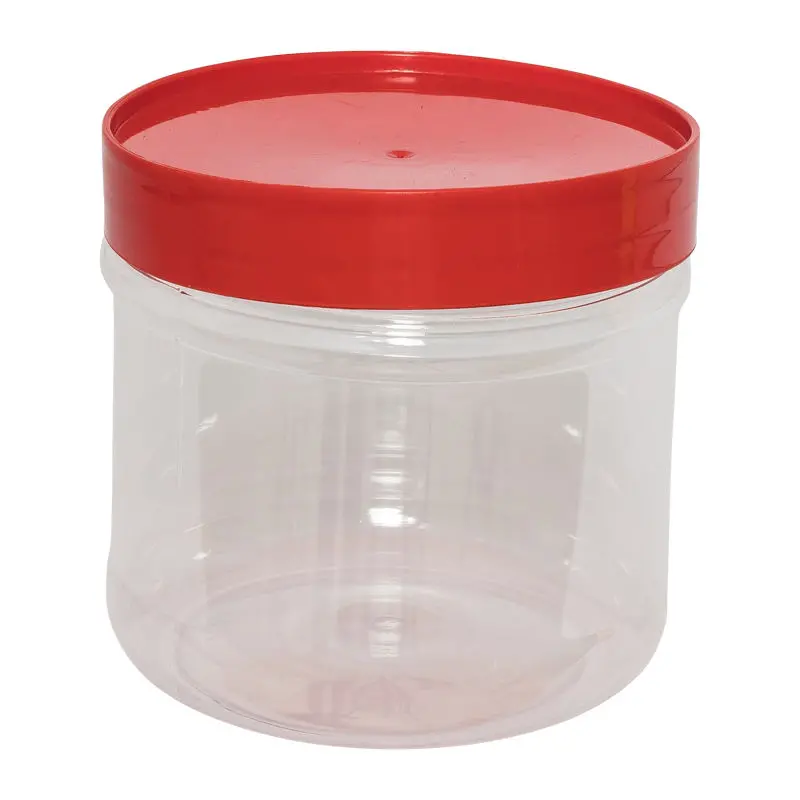 850Ml Round Pet Bottle Featuring Red Cap – Durable Plastic Storage Solution (#8093) 1
