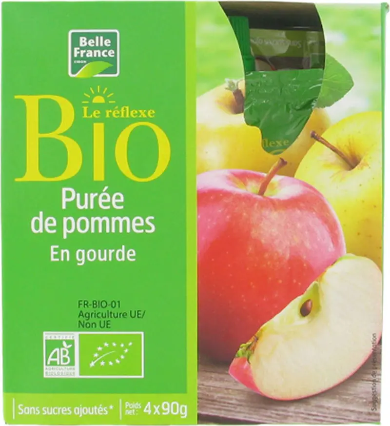 90G Organic Apple Puree Compote – Usda-Certified, No Additives (#116353) 1