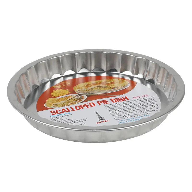 Aluminum Scalloped Pie Pan – 19.2 Cm Diameter, 2.6 Cm Depth (#1654) 1