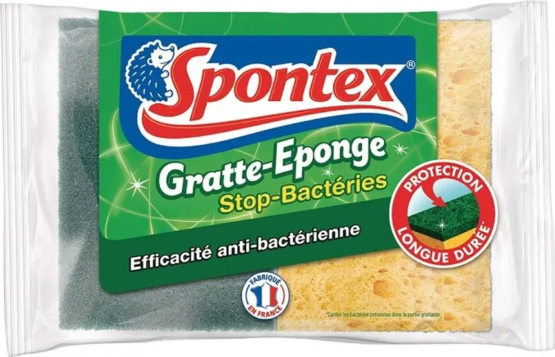 Antibacterial Scrubbing Sponges – 2-Pack Dual-Texture Cleaning Tools 1