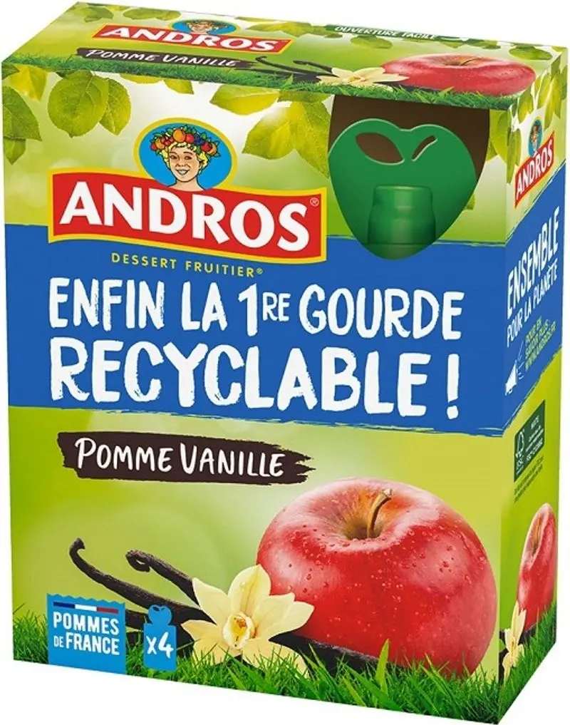 Apple-Vanilla Infant Puree Pouches – 4 × 90 G (Item #120729) 1