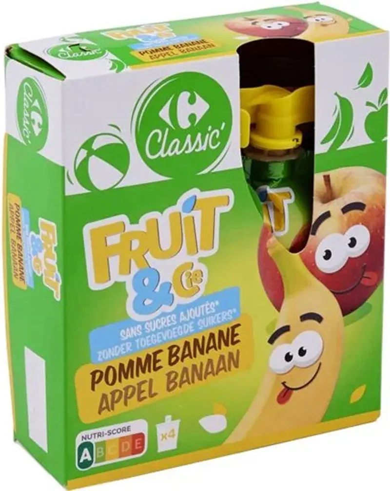 Banana Apple Puree With Added Sugar – 90G Pouch (#115000) 1