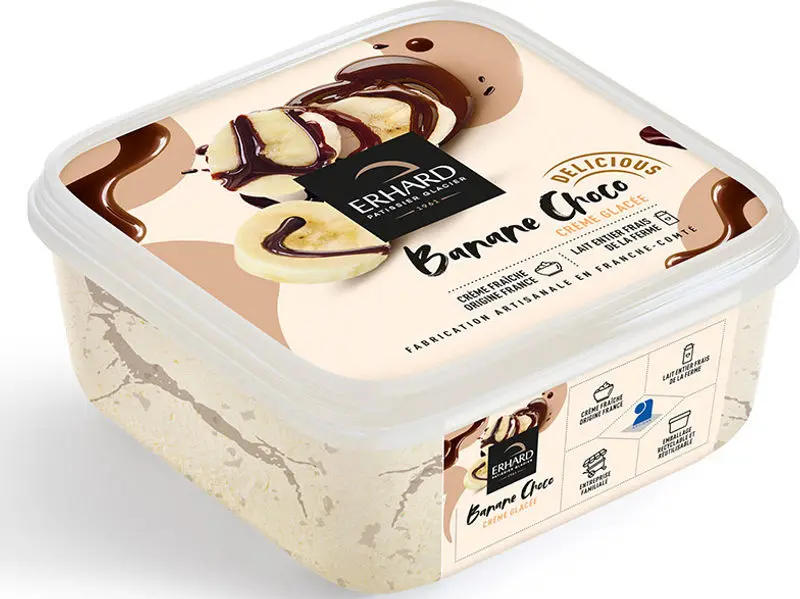 Banana Chocolate Ice Cream – 450G Creamy Tropical-Cocoa Frozen Treat 1