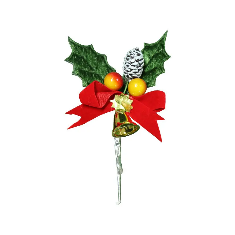 Berry & Bell Christmas Leaf Accents – Festive Mixed Design, 5-Count 1