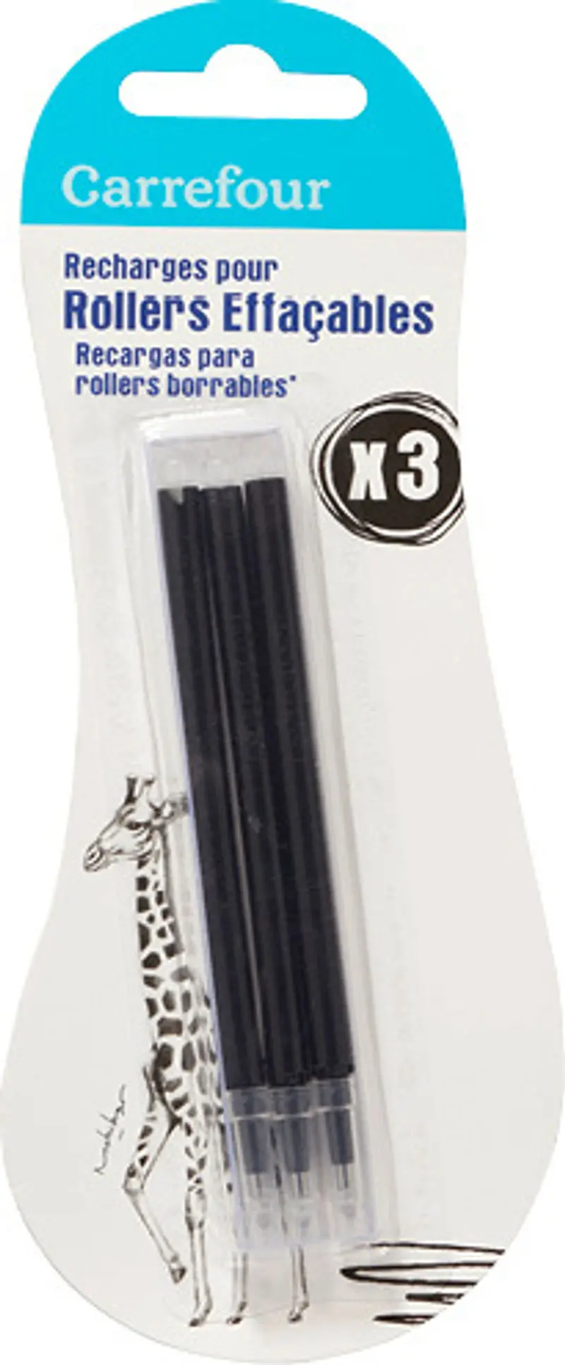 Black Erasable Rollerball Refills – 3-Pack 0.7Mm Heat-Activated Ink (#119812) 1