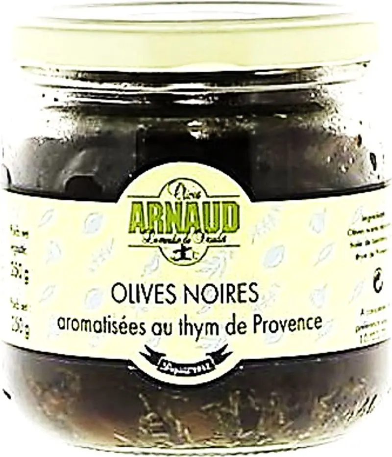Black Olives Marinated With Fresh Thyme, 250G 1