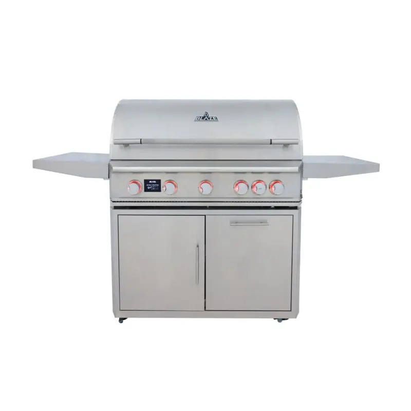 Blaze Lte Pro 40-Inch 5-Burner Gas Grill With Rear Infrared Burner, Rotisserie, And Mobile Cart 1
