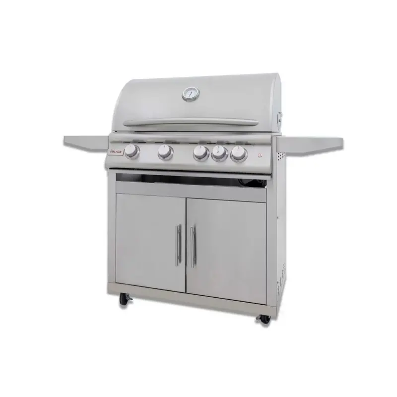 Blaze Premium Lte+ 32-Inch 4-Burner Gas Grill With Rear Infrared Burner And Lift-Assist Hood 1