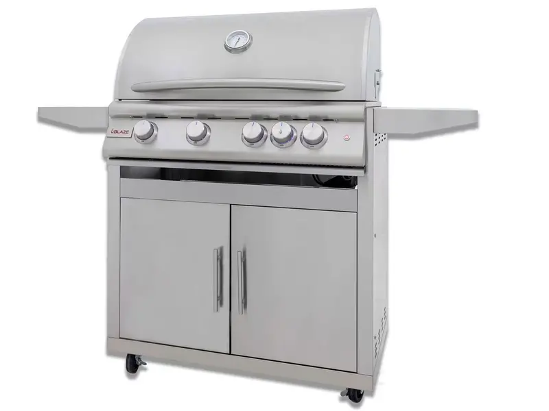 Blaze Premium Lte+ 32-Inch Marine-Grade 4-Burner Gas Grill With Rear Infrared Burner And Lift-Assist Hood 1