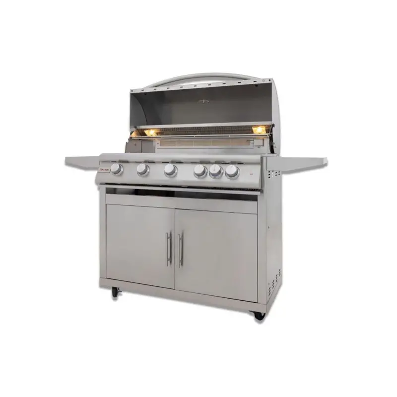 Blaze Premium Lte+ 40-Inch 5-Burner Propane Grill With Rear Infrared Burner And Lift-Assist Hood 1
