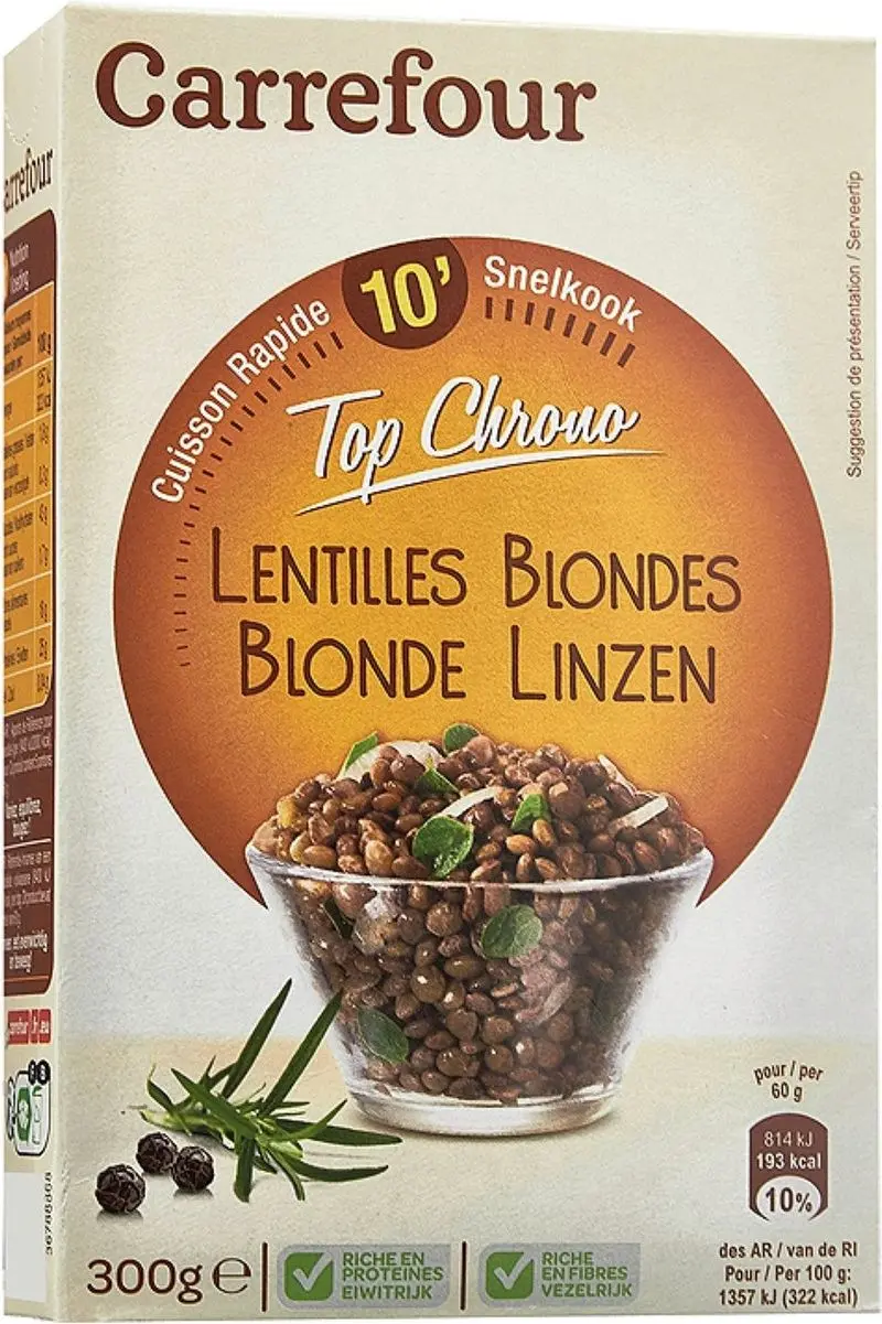 Blond Lentils – 300G Quick-Cooking Variety (#117625) 1