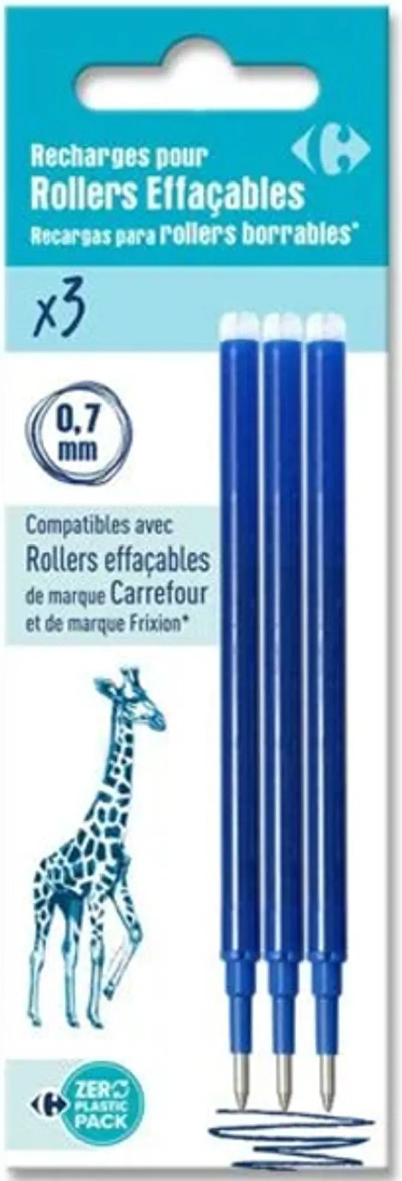 Blue Erasable Rollerball Refills – 3-Pack 0.7Mm Frixion-Style Ink (#119810) 1