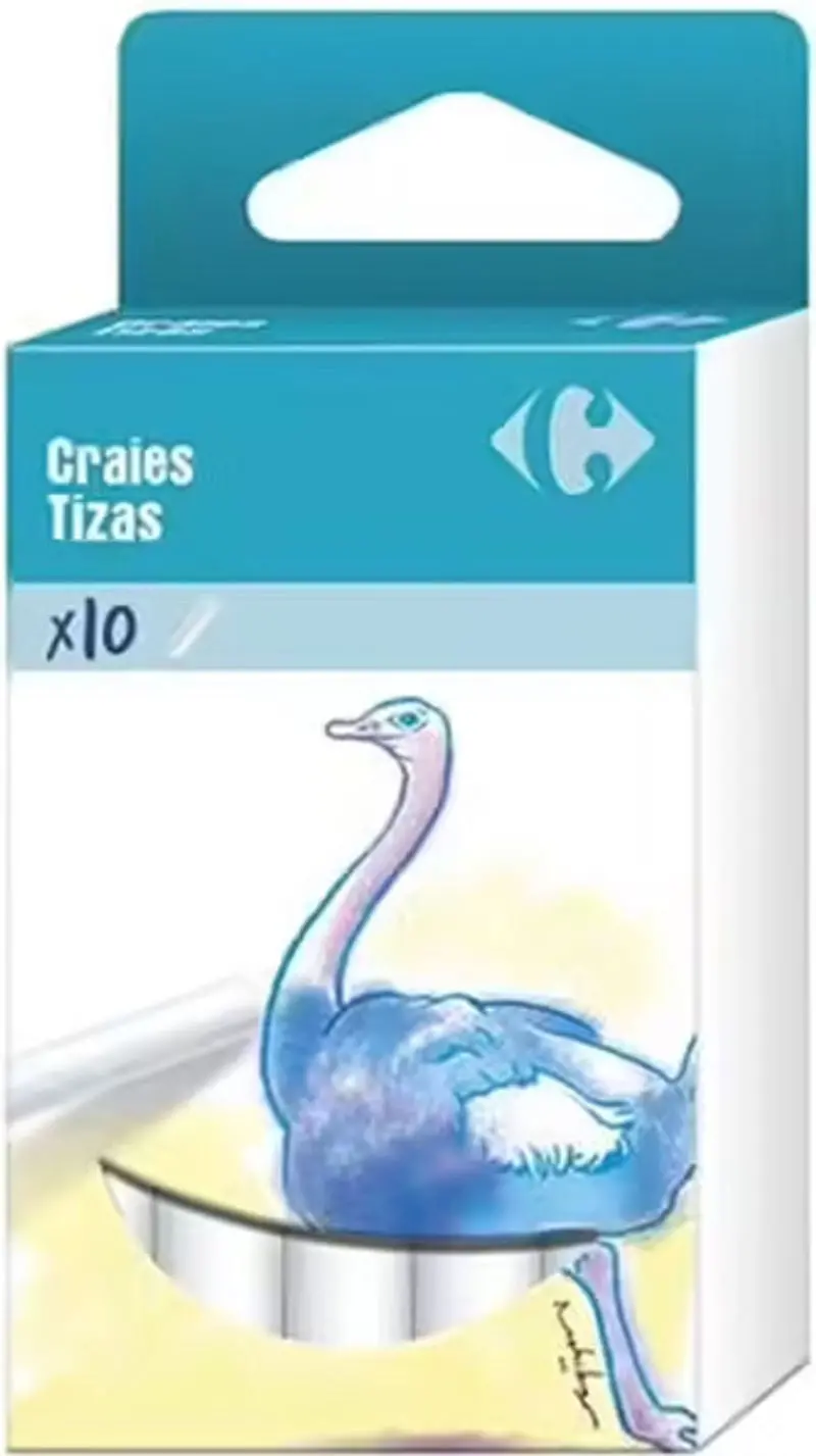 Box Of 10 Soft White Chalks – Dust-Resistant Classroom Supply (#119885) 1