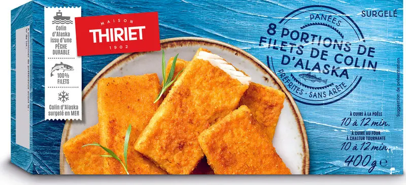 Breaded Alaska Pollock Fillets – 400G (8-Piece), Eco-Certified Frozen Fish 1