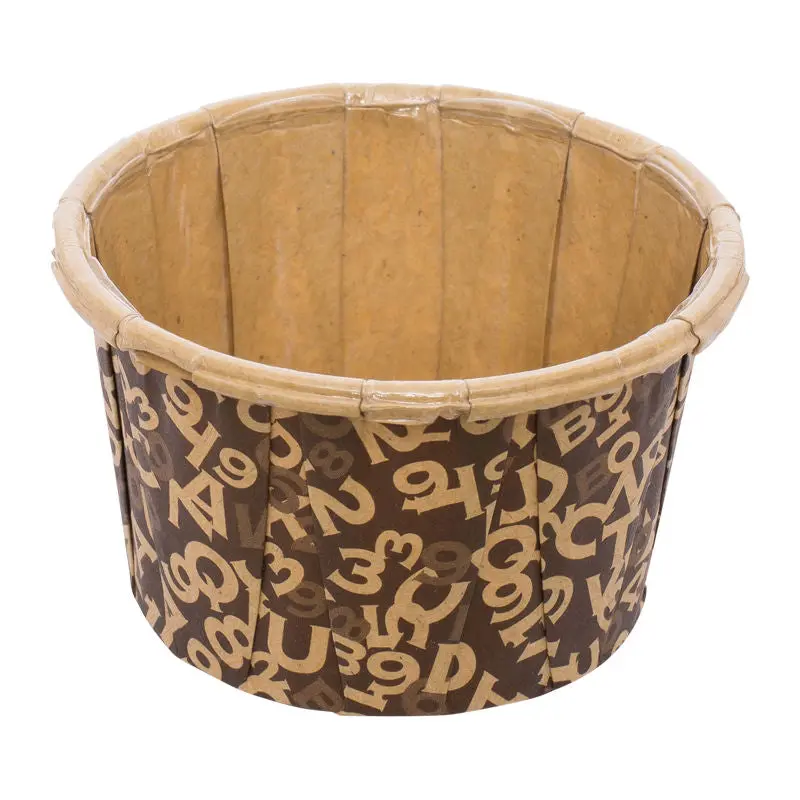 Brown Alphabet Soufflé Liners – 44 Mm × 35 Mm, 100-Unit Set (Sku #55021) 1
