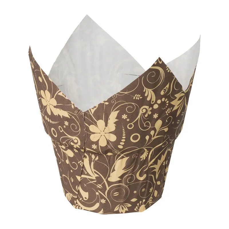 Brown-And-Gold Pet Crown Cup Lids – 50 Mm × 38 Mm, Bulk Pack (Sku #54959) 1