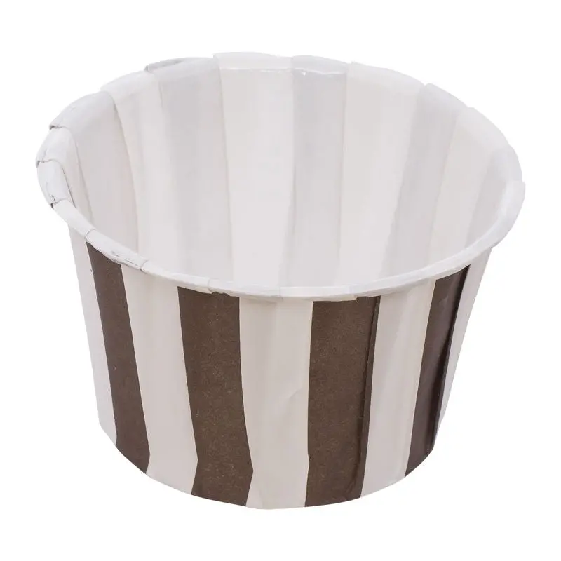 Brown Striped Soufflé Baking Cups – 44×35Mm, 100-Count (#53361) 1