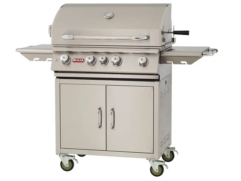 Bull Angus 30-Inch Freestanding 4-Burner Propane Grill Featuring Rotisserie And Cart 1