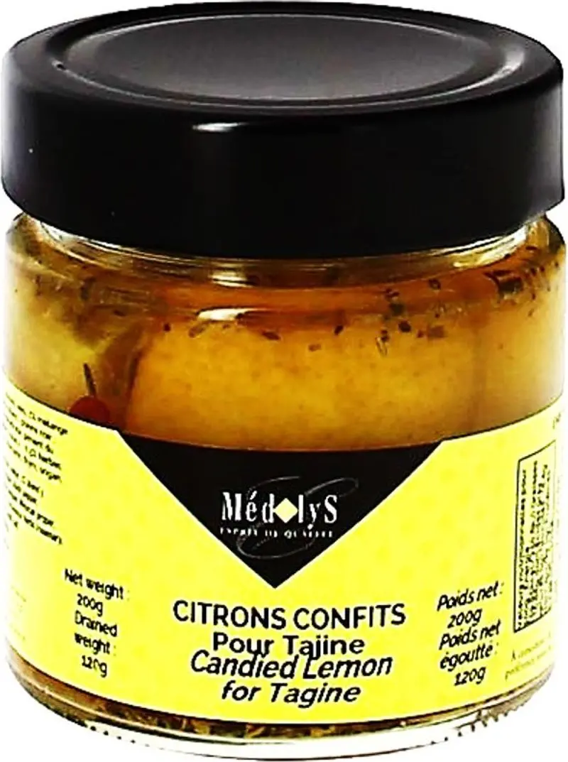 Candied Lemon Slices For Tagines & Moroccan Dishes – 200G Jar (#127360) 1