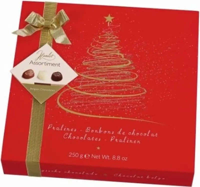 Christmas Deluxe Belgian Chocolate Box – 250G Festive Gourmet Collection (#126761) 1