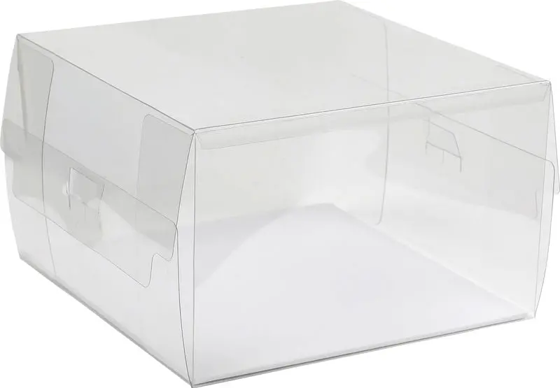 Clear Pvc Cake Display Box With Base – 20 Cm × 20 Cm × 13 Cm H 1