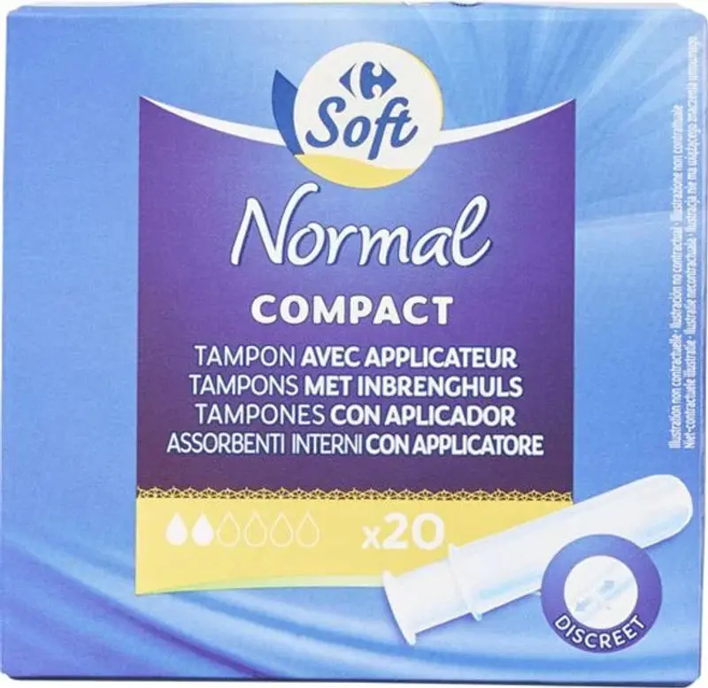 Compact Super Absorbency Tampons With Applicator – 20 Count (#119318) 1