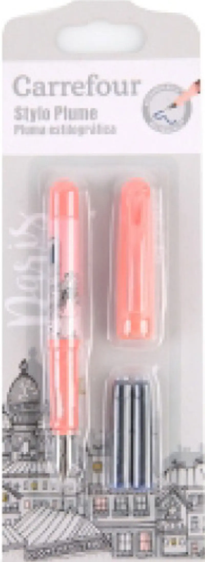 Coral-Tone Mini Fountain Pen – Stylish Compact Writer (#119818) 1