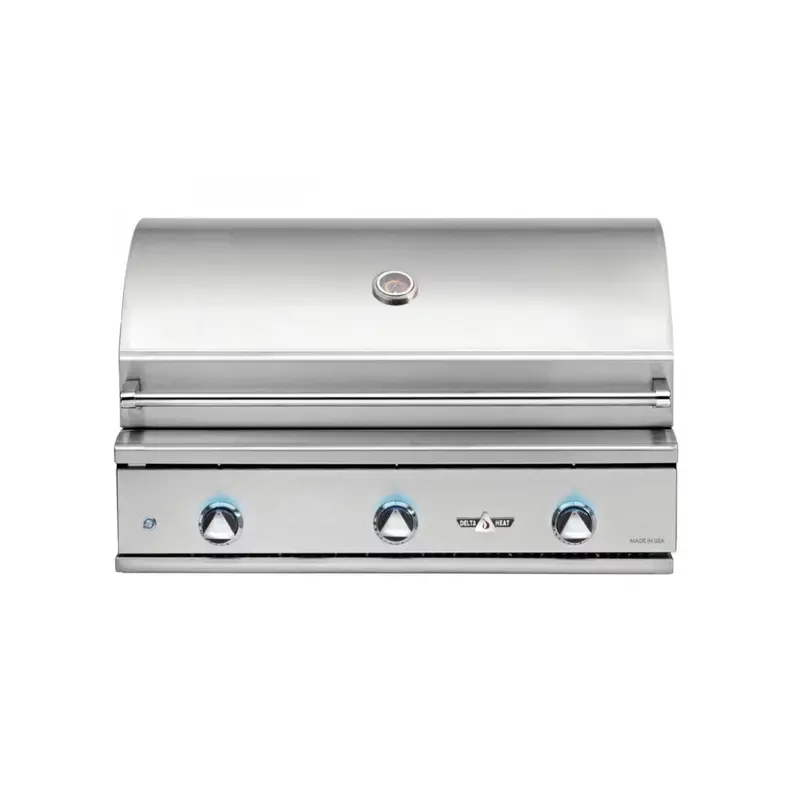 Delta Heat 38-Inch Three-Burner Stainless Steel Built-In Gas Grill 1