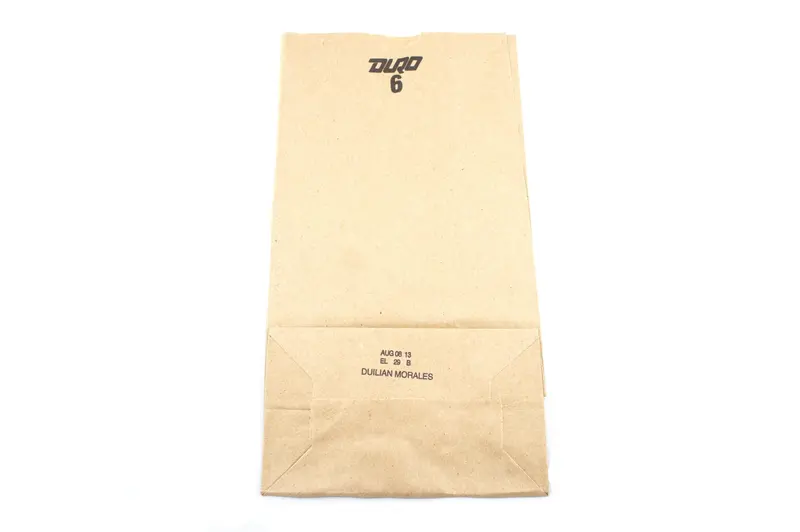 Duro #6 Heavy-Duty Brown Paper Takeout Bag 1