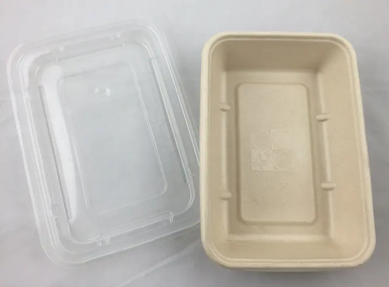 Eccocane Eb868 – 29 Oz Pfas-Free Bagasse Blend Rectangular Container 1