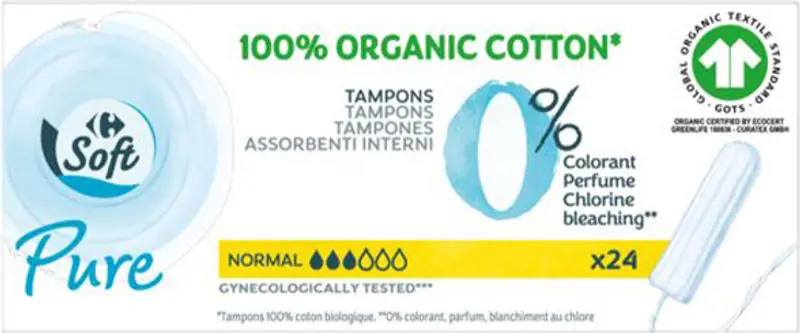 Eco-Conscious Regular Tampons – 24 Count (#119314) 1