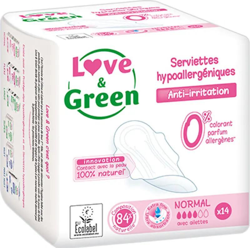 Eco-Friendly Regular Flow Sanitary Pads – 14-Pack 1