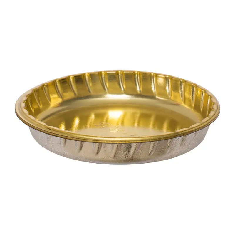 Elegant Mousse Serving Plate – Silver-Glazed, 7 Cm Round 1