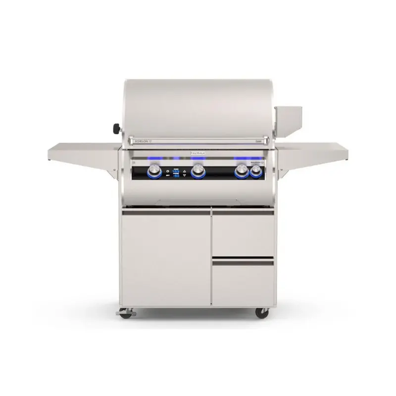 Fire Magic Echelon Diamond E660I 30-Inch Freestanding Gas Grill – Rotisserie, Left Infrared Burner & Analog Thermometer 1