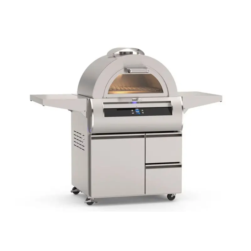 Fire Magic Echelon Diamond Freestanding Black Glass Pizza Oven With Smart Technology 1