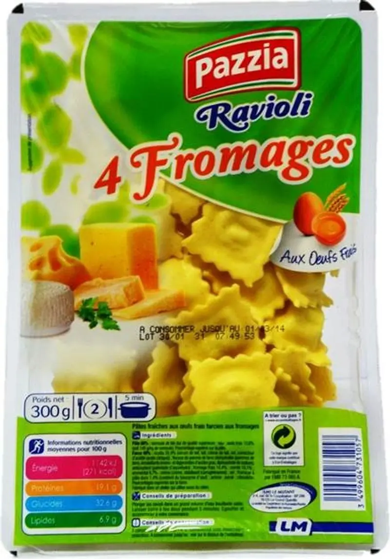 Four-Cheese Ravioli – Artisan Fresh Pasta, 300G 1