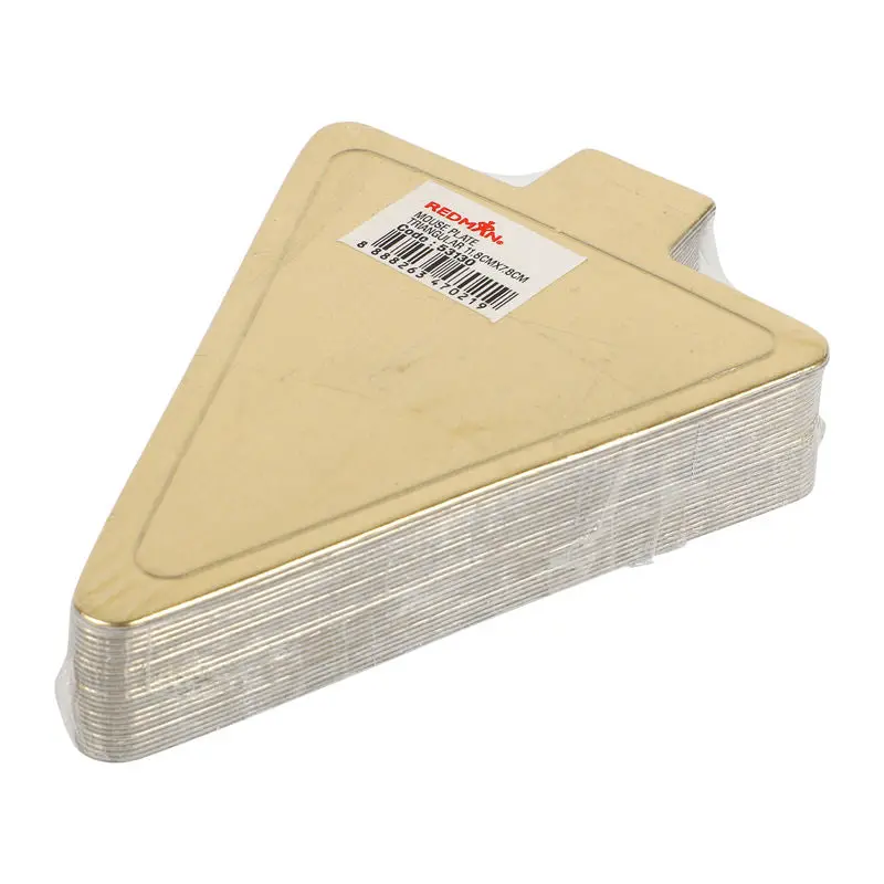 Gold-Gloss Triangle Paper Plates – 10.9 × 8.8Cm, Pack Of 25 (#53130) 1