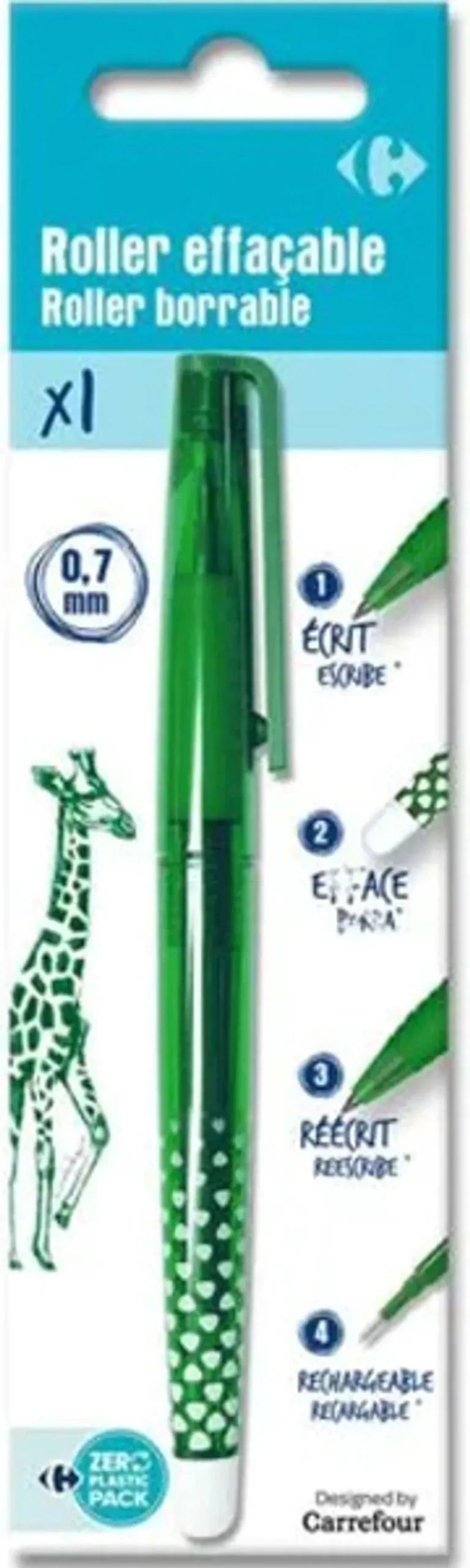 Green Erasable Rollerball Pen – 0.7Mm Heat-Responsive Writing Tool (#119807) 1