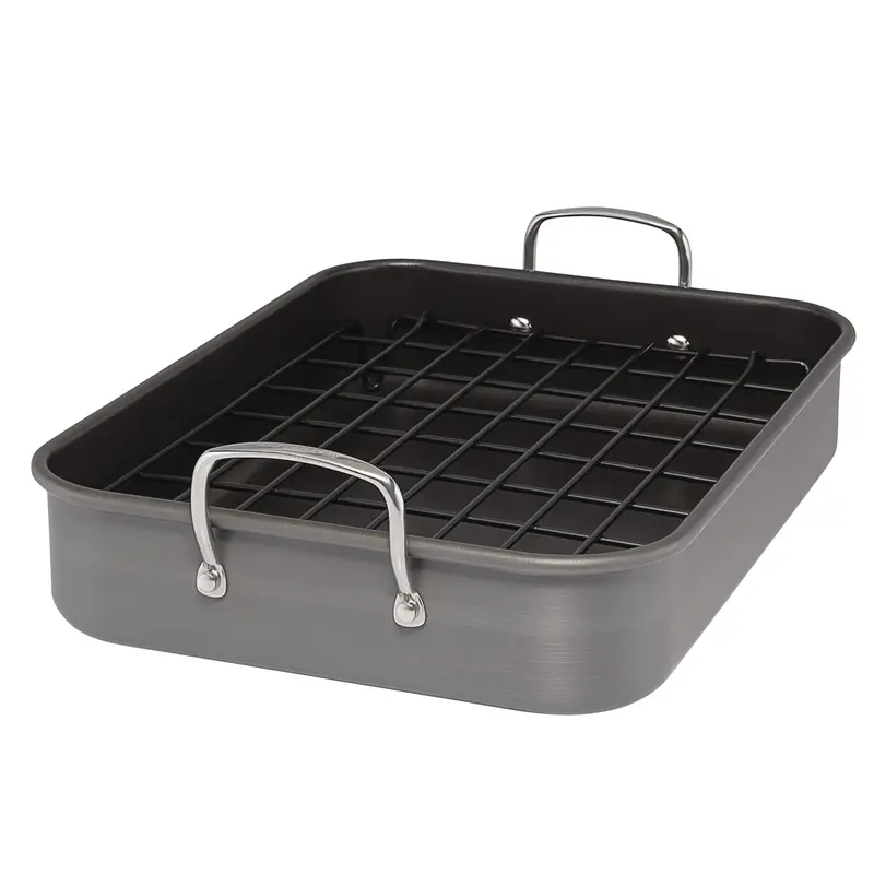 Hard-Anodized Roasting Pan With Rack – 16" X 12" Nonstick Oven Pan 1